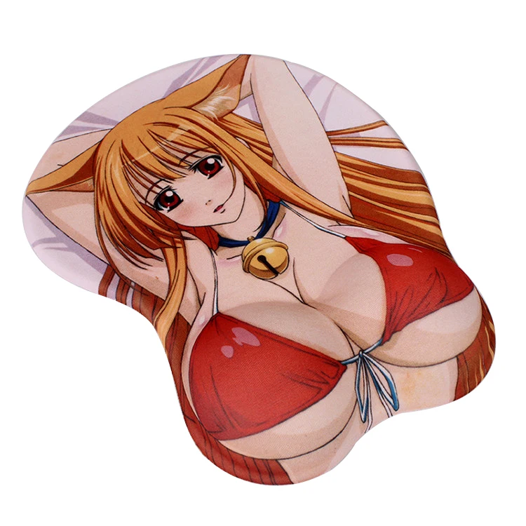 Custom Logo Eco Friendly Boob Mouse Mat Silica Gel Custom 3d Anime