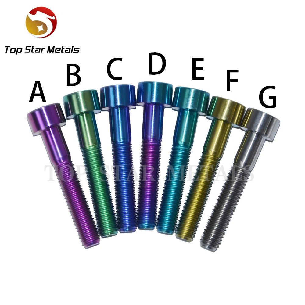 RacePro Allen Head Gold 6x Titanium Tapered Bolt GR5 M6 x 35mm x 1mm RacePro Allen Head Gold 6x Titanium Tapered Bolt GR5 M6 x 35mm x 1mm