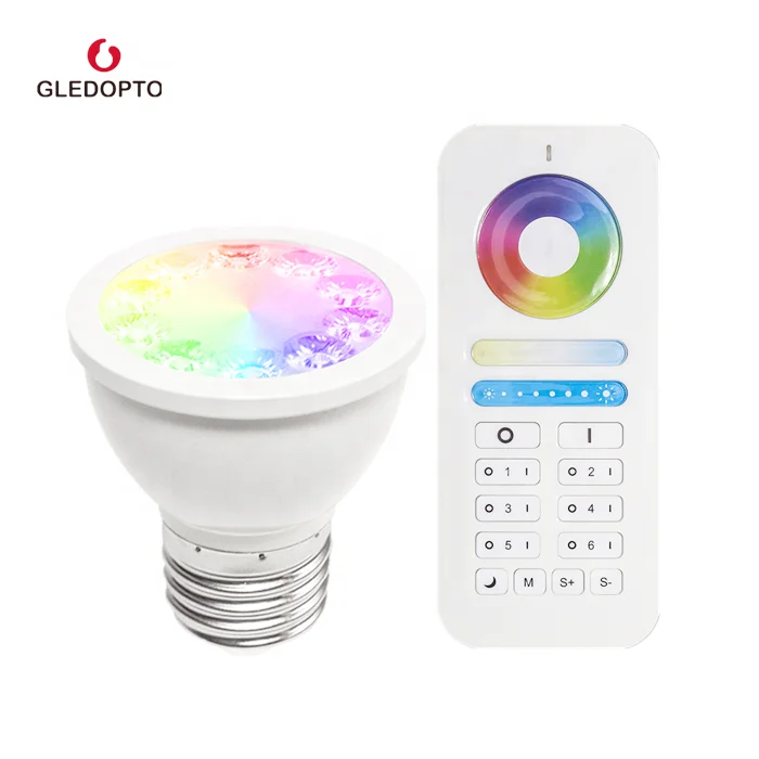 Gledopto e27 rgb cct bulb india market color changing 16 million colors rechargeable smart led bulbs spotlight lamp par16
