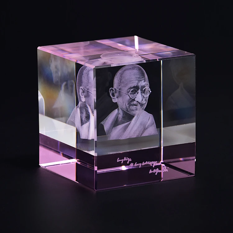 Decorative 3d Laser Crystal Cube Personalized Photo - Buy Personalized ...