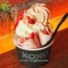 6.5oz personalized custom logo ice cream bowl use degradable paper cup