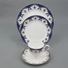 4 People Set Blue Ceramic Dinner Dish Rice Salad Noodles Bowl Soup Plates Dinnerware Sets Tableware Kitchen Cook Tool with cup