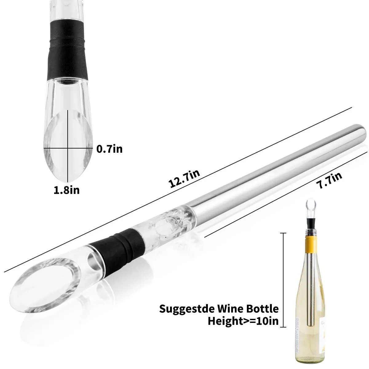 

Top Best Selling Product on Alibaba Amazon Wine Beer Chiller Stick, Silver