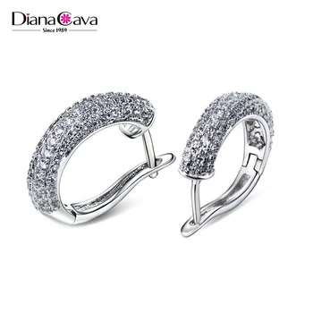 Office Lady Jewelry Fashion Costume Cubic Zirconia Gold Small Hoop Earrings Office Lady Jewelry Fashion Costume Cubic Zirconia Gold Small Hoop Earrings