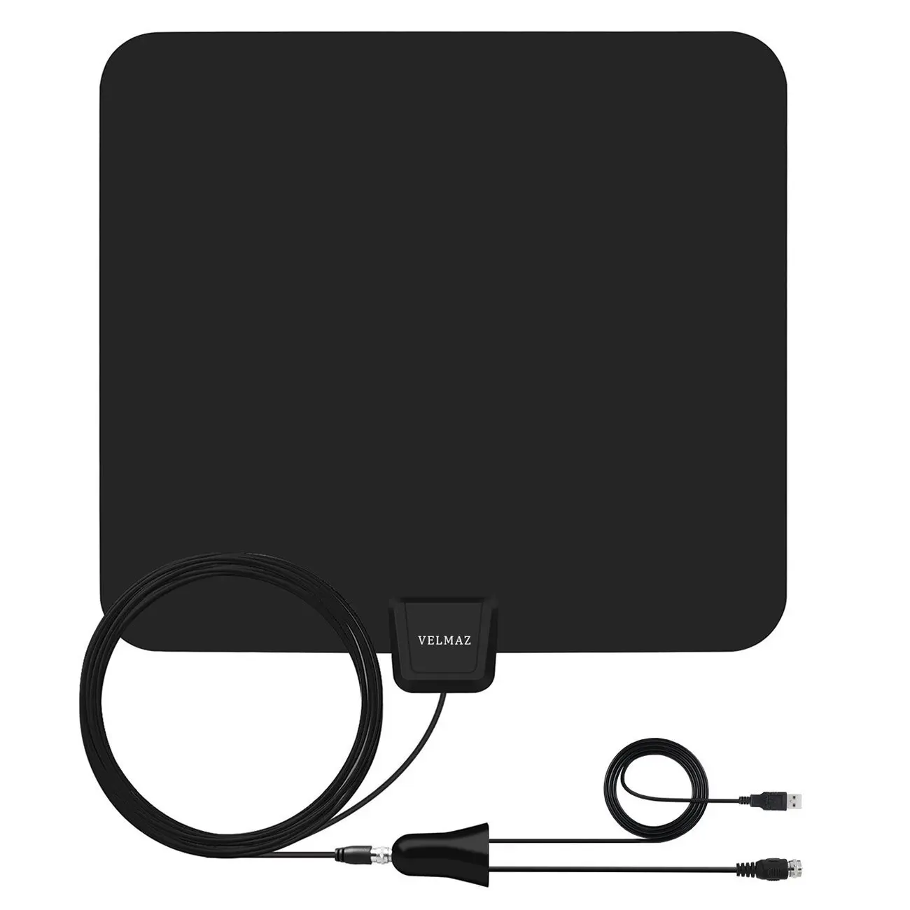 Amplified HDTV Antenna Digital TV Antenna Indoor Long Range 50-70 Miles 4K HD VHF UHF Freeview Local Channel Power Supply and 19.5FT High Performance Coaxial Cable by TUKOTV