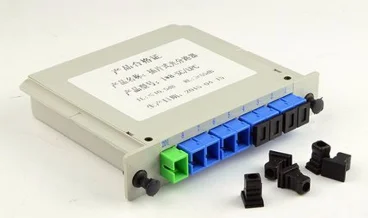 SC APC PLC 1x8 Fiber Optic Splitter, FTTH PLC Splitter Box with 1X8 Planar Waveguide