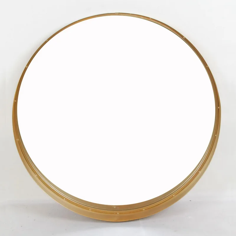 

Classic Art Decor Gold Metal Mounted Movable Wall Hanging Round Mirror