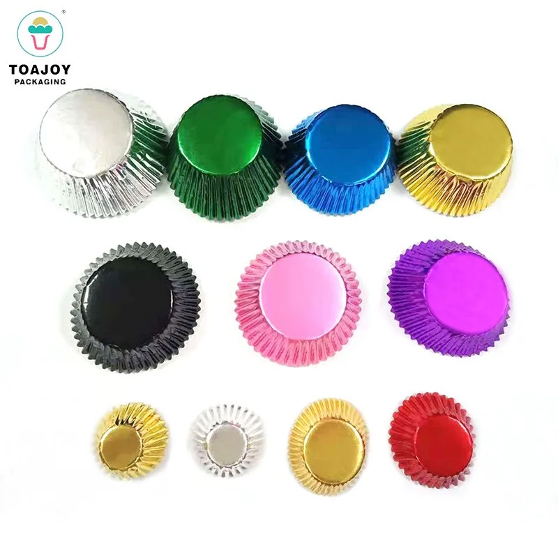 Disposable Gold Metallic Paper Mini Cupcake Liner Muffin Baking Cup