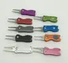 assorted colored metal handle Switchblade golf green repair tool with custom Golf Ball Marker