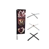 2 meters angled advertising Telescopic flag banners