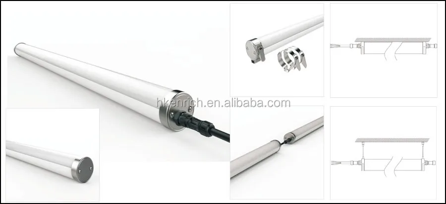 2FT 0.6m IP69K LED Batten Light with PE Cover for Animal Farms