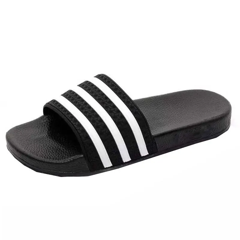 

New women's summer slipper couples home non-slip stripe bath shoes men's bath slippers