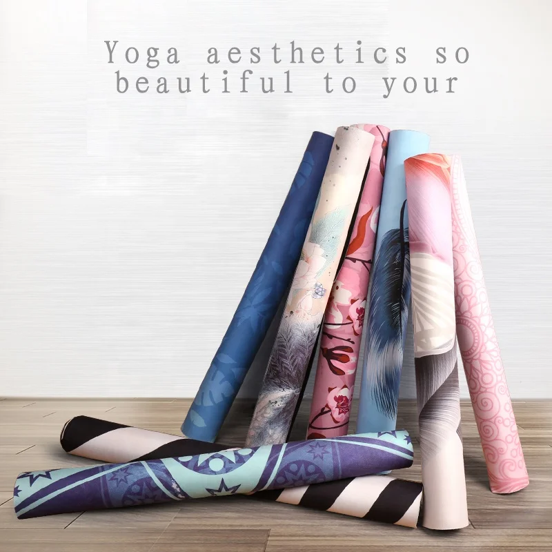 

FDT custom logo non slip suede custom printed suede yoga mat
