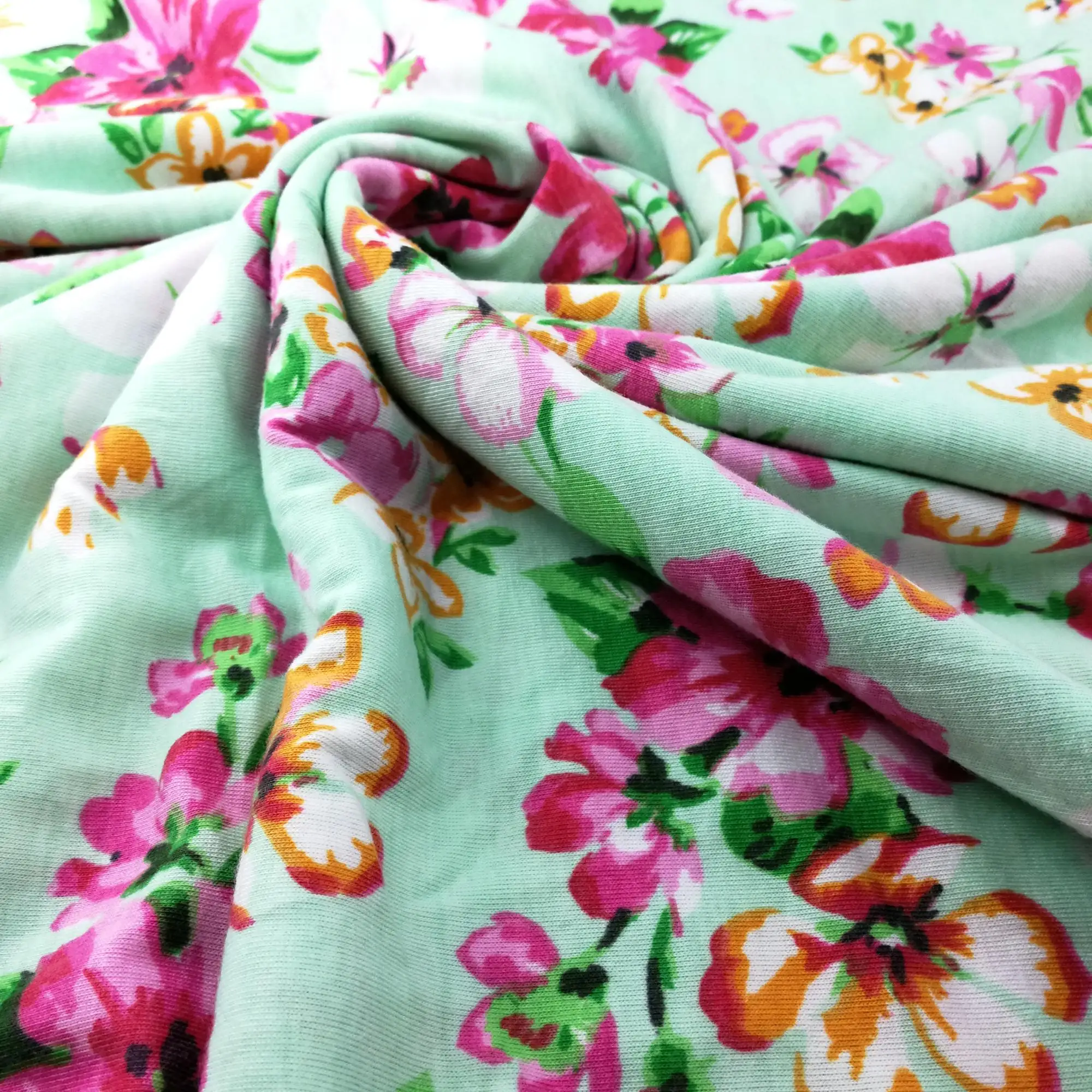 New Arrival Flower Border Printed Soft Digital Fabrics - Buy Digital ...