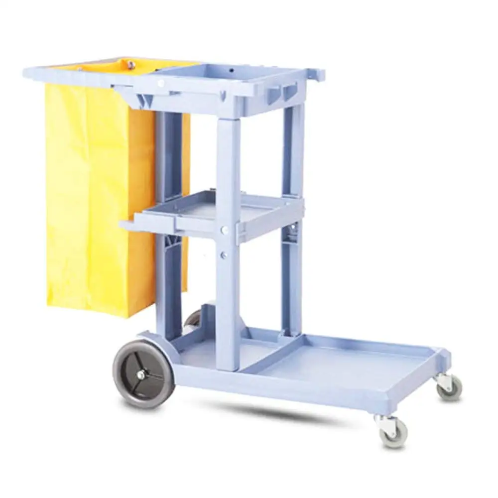 Get Quotations · Janitorial Cleaning Cart Rolling Janitor Ultility Cart with 3 Shelves(Item#024207)