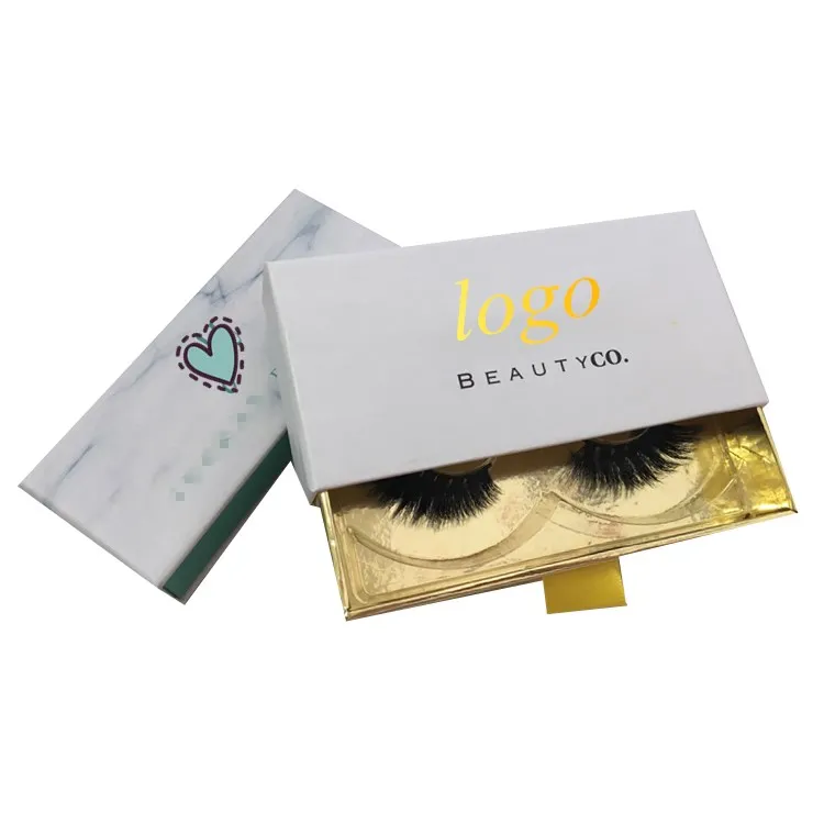
Wholesale top quality private label 3D mink false eyelashes with custom eyelash packaging 