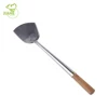 Home Hotel Restaurant Stainless Steel Wok Spatula Turner With Wooden Handle
