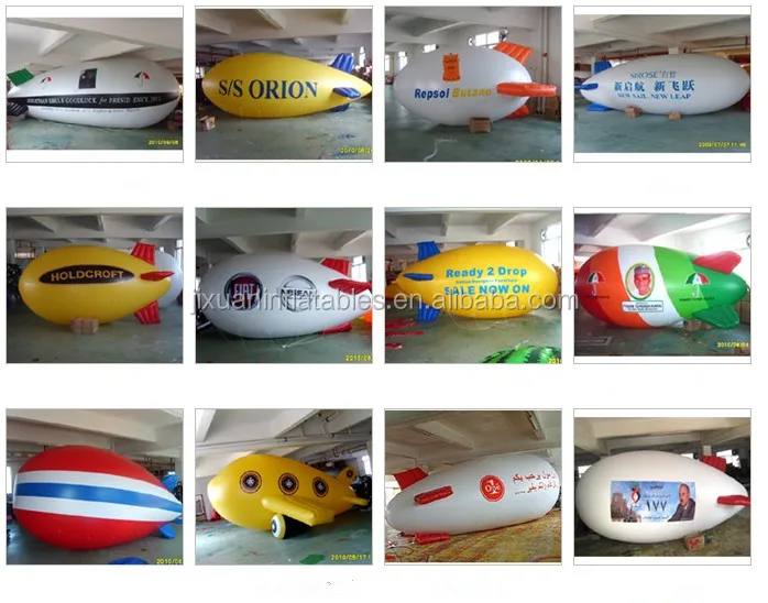 Grey Color Inflatable Advertising Zeppelin Balloon /zeppelin Airship