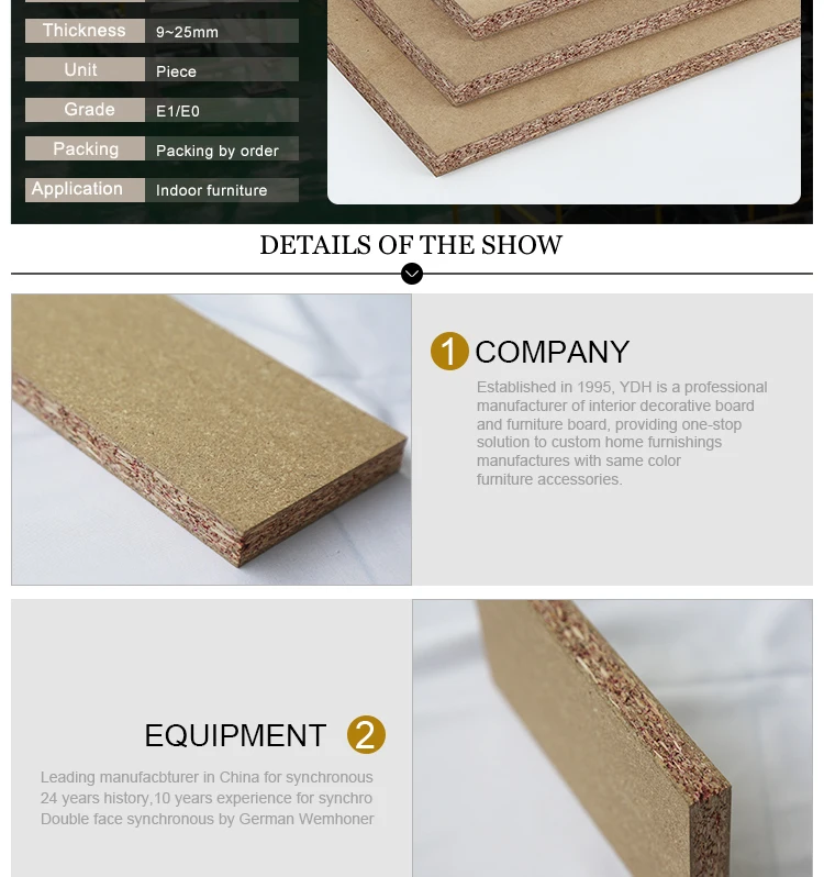 laminated melamine particle board