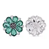 Transparent Green Glass Material Acrylic Button Big Crystal Charms Metal Button Snaps For Wedding Decorative