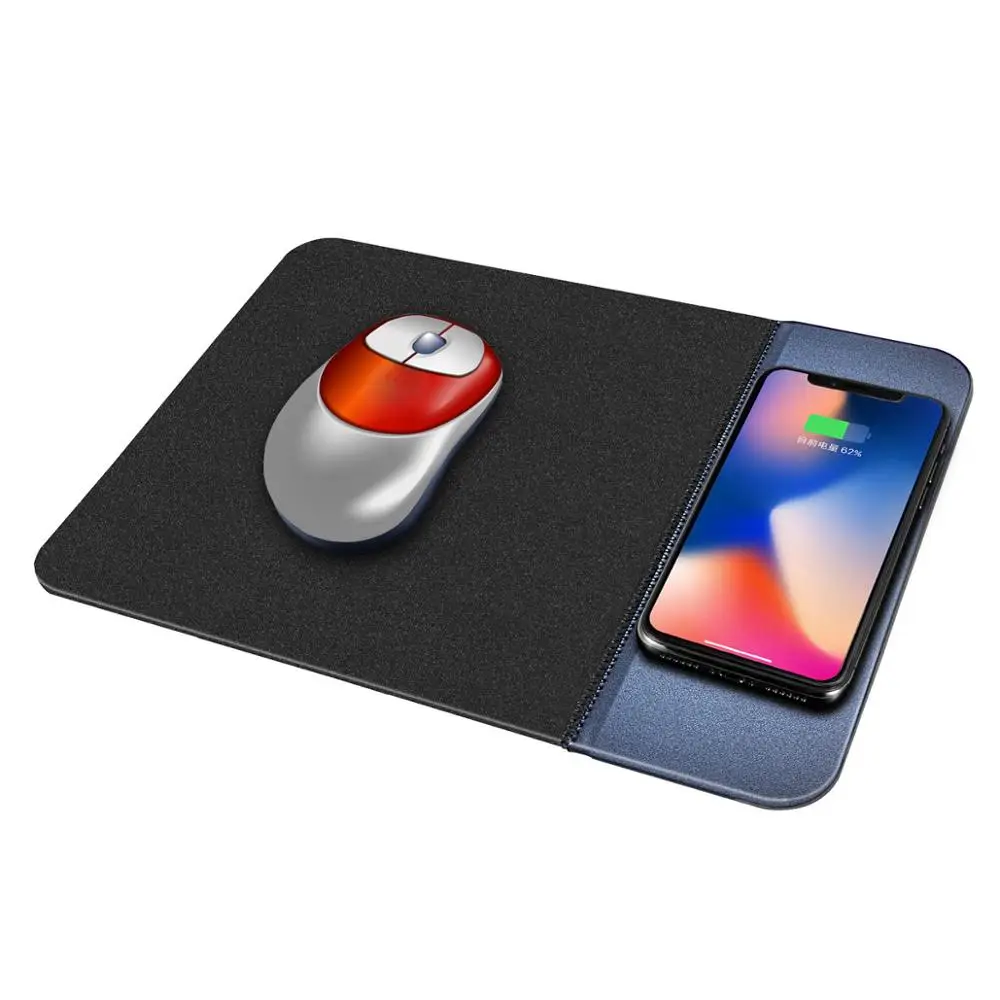 

OEM usb charger mouse pad wireless charger for iPhone X, Blue;pink;black