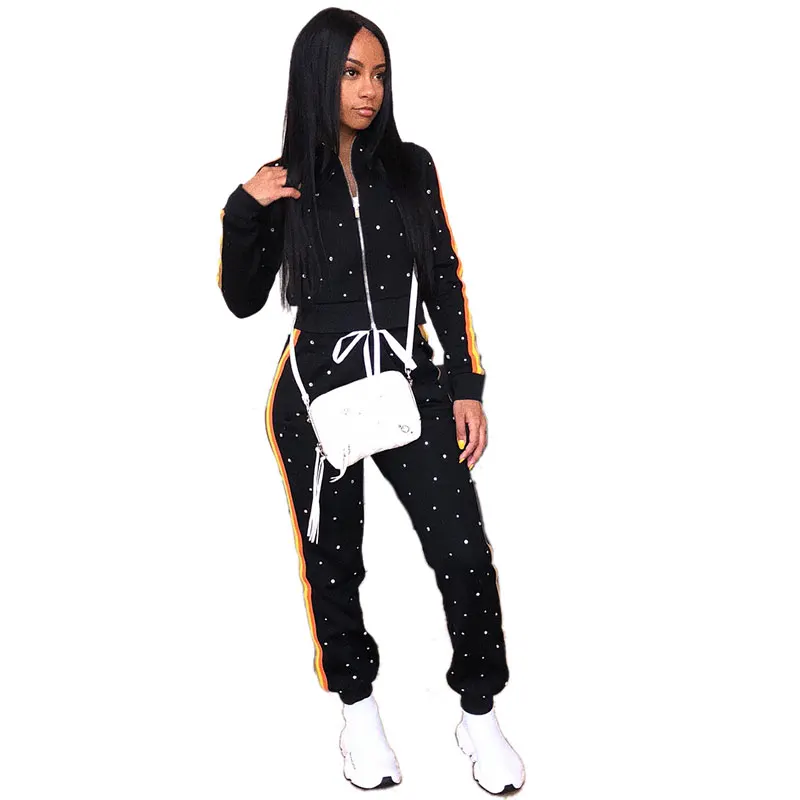 

Casual Patchwork Black Two-piece Pants Set, N/a