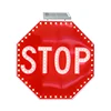 Triangle round square aluminum diamond film solar powered traffic road signs