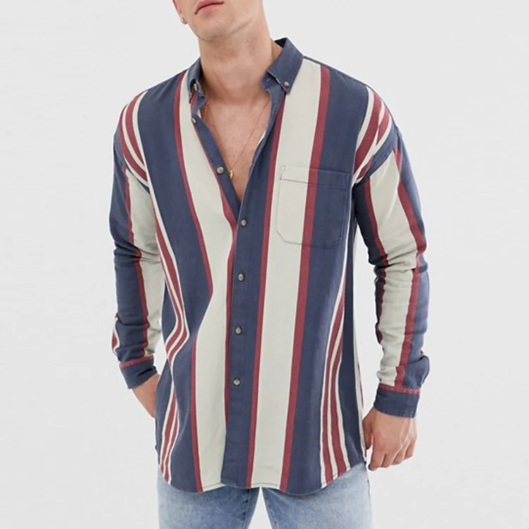 Dropped Shoulder Shirts For Men 100% Cotton Button Down Collar ...