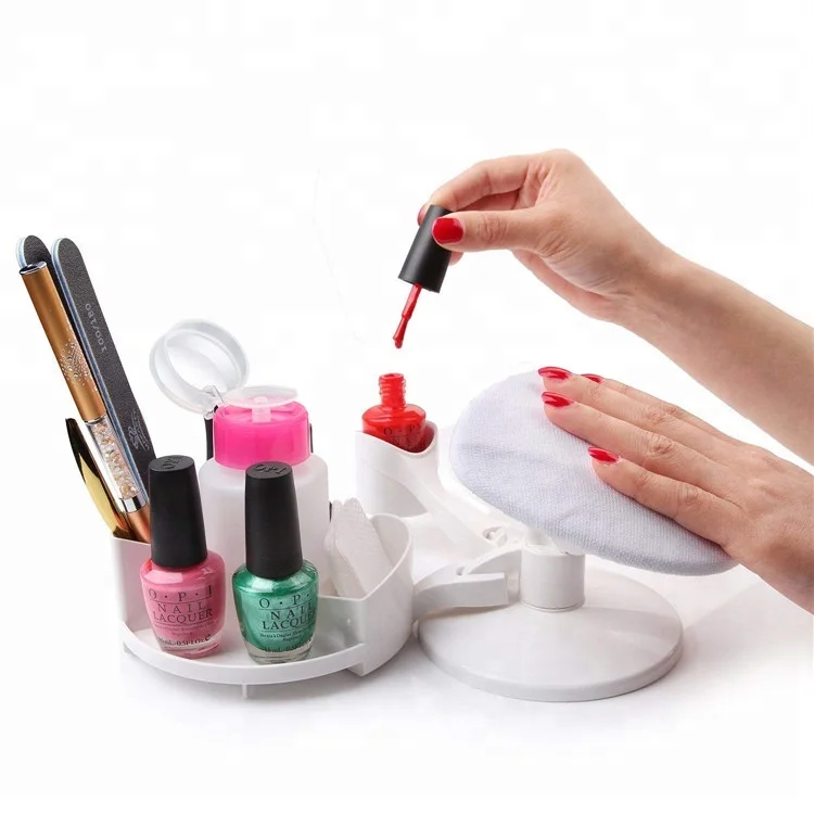 

Nail base manicure pedicure studio with accessory holder multi angle rest