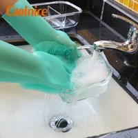 

Scrubber Long Sleeve Hand Protective Washing Dish Kitchen Silicone Gloves