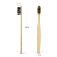 

Eco-Friendly Natural Bamboo Toothbrush with Soft Charcoal Bristles Ergonomic Handle Arc Head