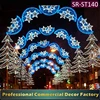 Customize commercial cross street LED lighted arch