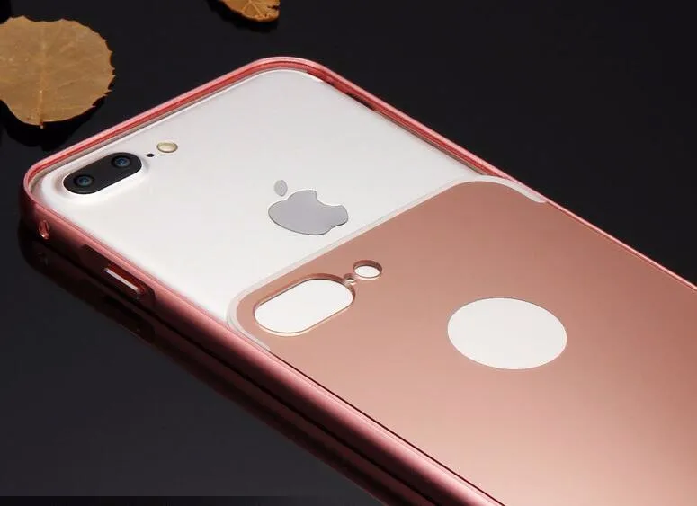 Mirror phone case for iphone 7 8plus, Aluminum bumper case, For iphone 11 pro Max Xs case mirror