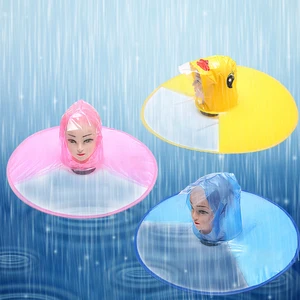 Hot Sale Little Yellow Duck Hiking Poncho UFO Raincoat for KIDS