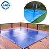 PVC safety automatic hook solid secure pool cover you can walk on it for inground pools