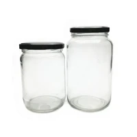 

500ml 720ml round bottle mason glass jars for honey, pickle, jam, food storage with twist lids