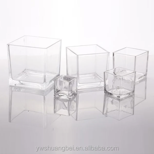 

Square Cube Glass Fish Tank Glass Terrarium Aquarium Fish Tank For Home Decoration, Tansparent