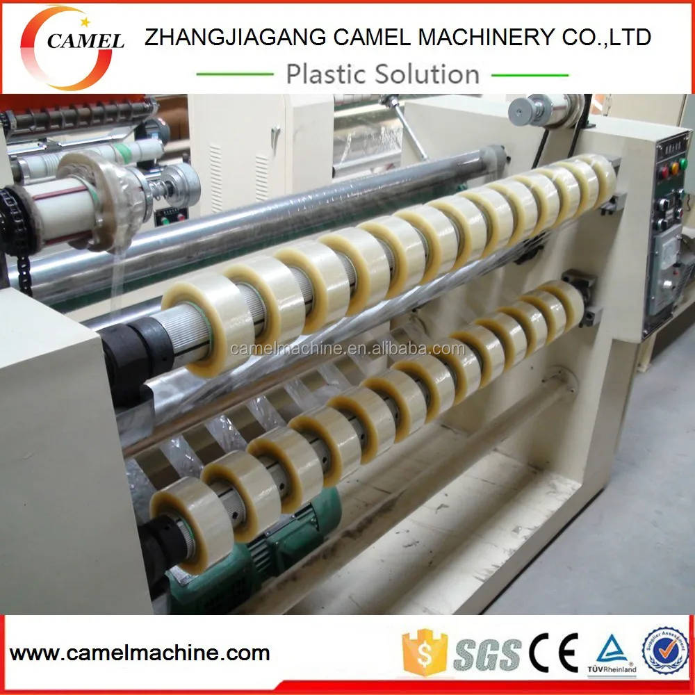 Slitting and rewinding machine