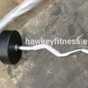 2018 new style round rubber dumbbell with curl bar