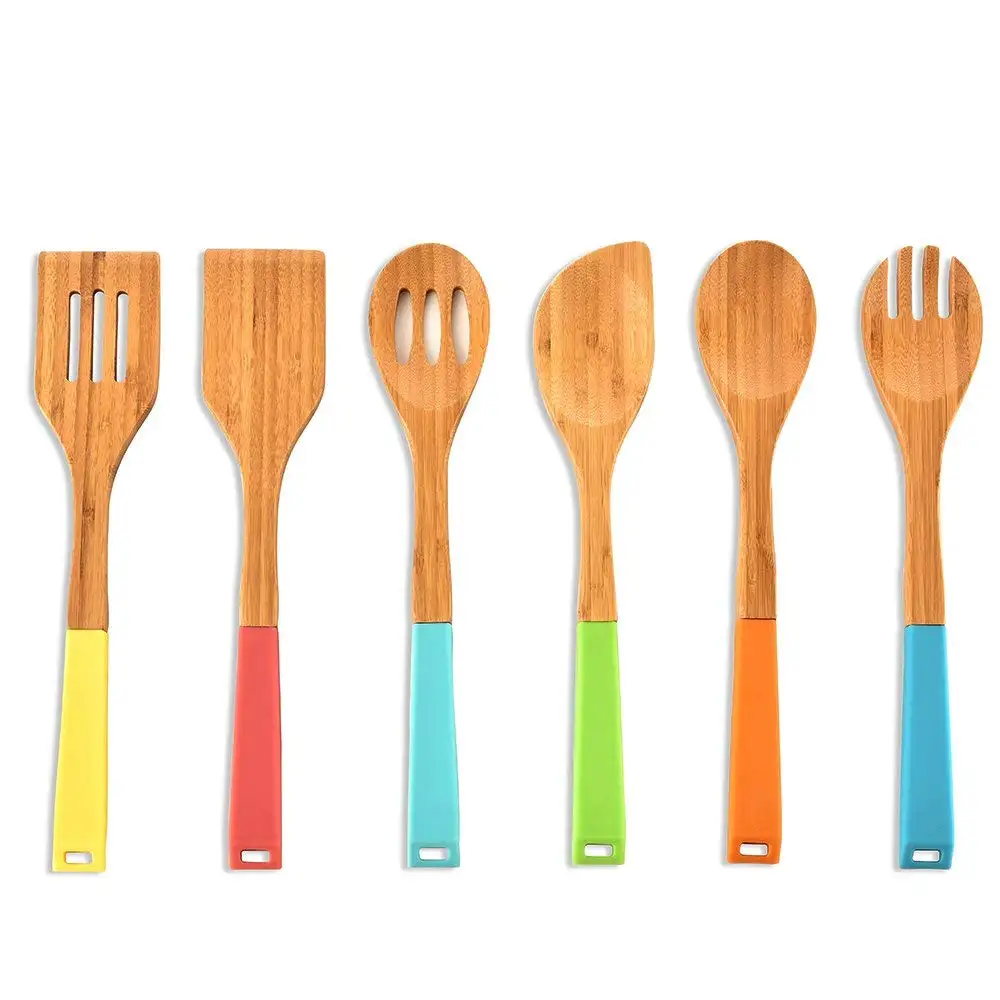 Silicone Cooking Utensils Find Get Quotations Colorful Silicone Handle Bamboo Spoons Non Stick Kitchen Cooking Utensil Set 6 Piece