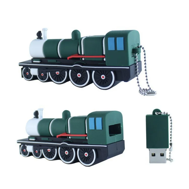 High Quality Big Green Train Usb Flash Drive 4gb 8gb 16gb 32gb Steam Locomotive Memory Stick Pen Drive Key U Disk Usb Drive Card Buy Carton Pvc Thumb Drive High Speed Cheap