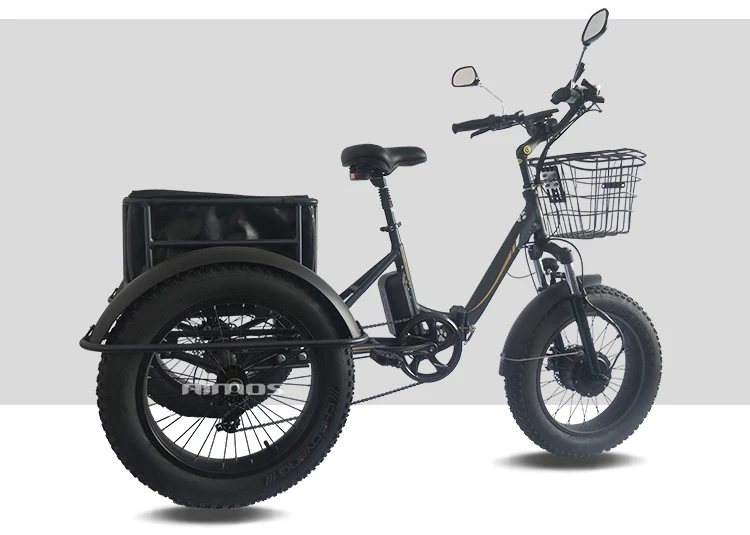 aimos 2020 3 wheel electric bicycle three wheels adult cargo electric bike with basket