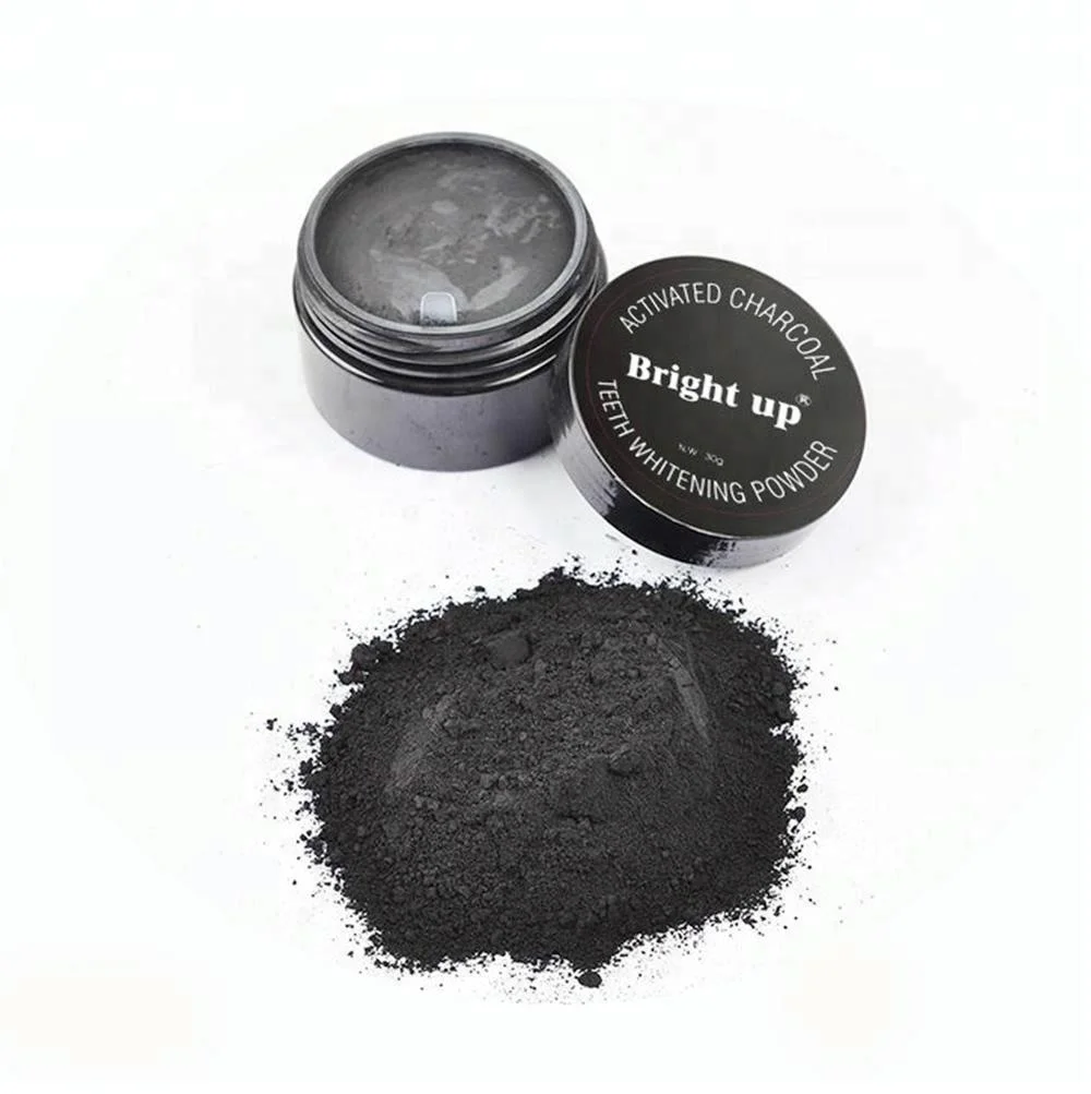 

30g natural teeth whitening charcoal powder, Natural black/white powder