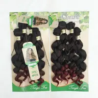 

100% heat resistant fiber synthetic weave hair packs hair 4 bundles african synthetic hair extension weave diva curl 4pcs T1bbug