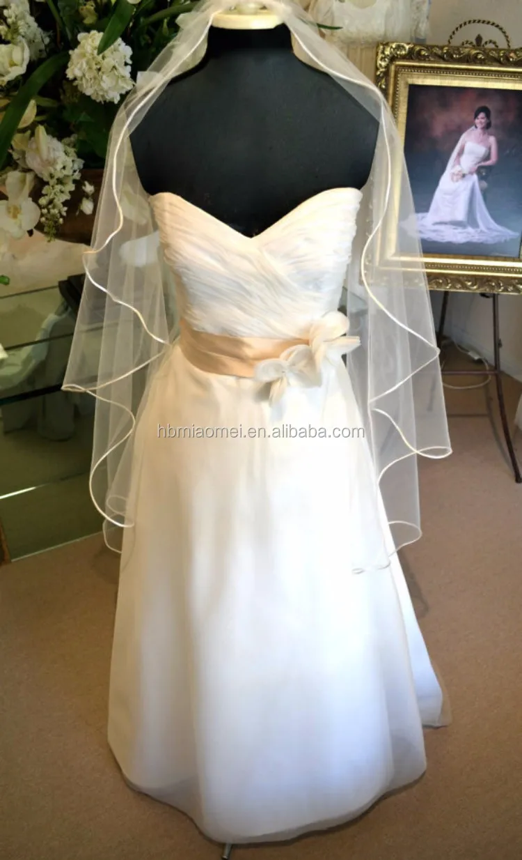 wedding veils with gold trim