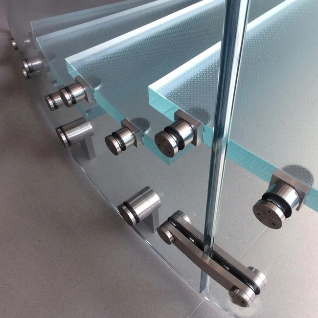 
fixed glass connector two way arm design stainless steel spider ss316 