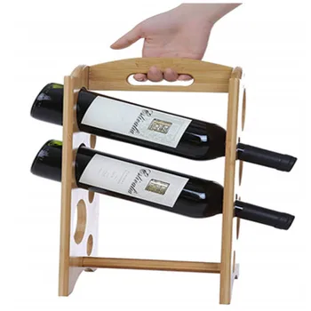 Wine Racks Countertop Bamboo 6 Bottle Wine Rack For Parties Formal