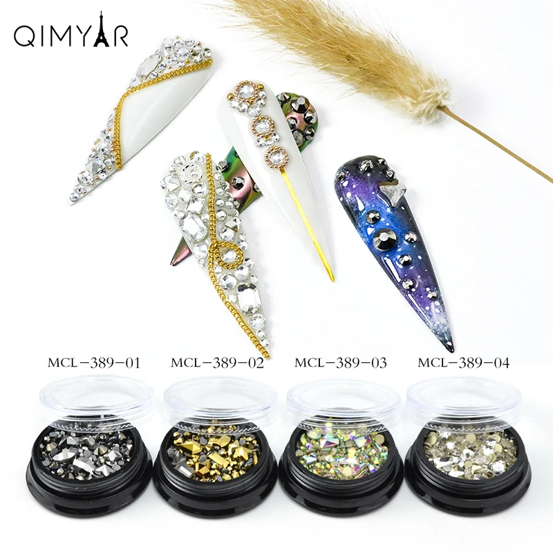 

2019 hot sell Mixed Style K9 Crystal and Mixed sizes Rhinestones DIY Nail Art decoration, As picture shown