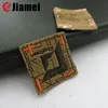 sewn on debossed colorful embroidery patch leather badge for bag