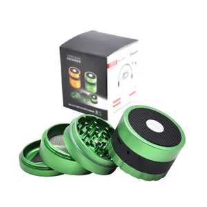 New Creative Bluetooth Speaker Stereo 4 Parts Tobacco Grinder Weed Herb Herbal Grinder